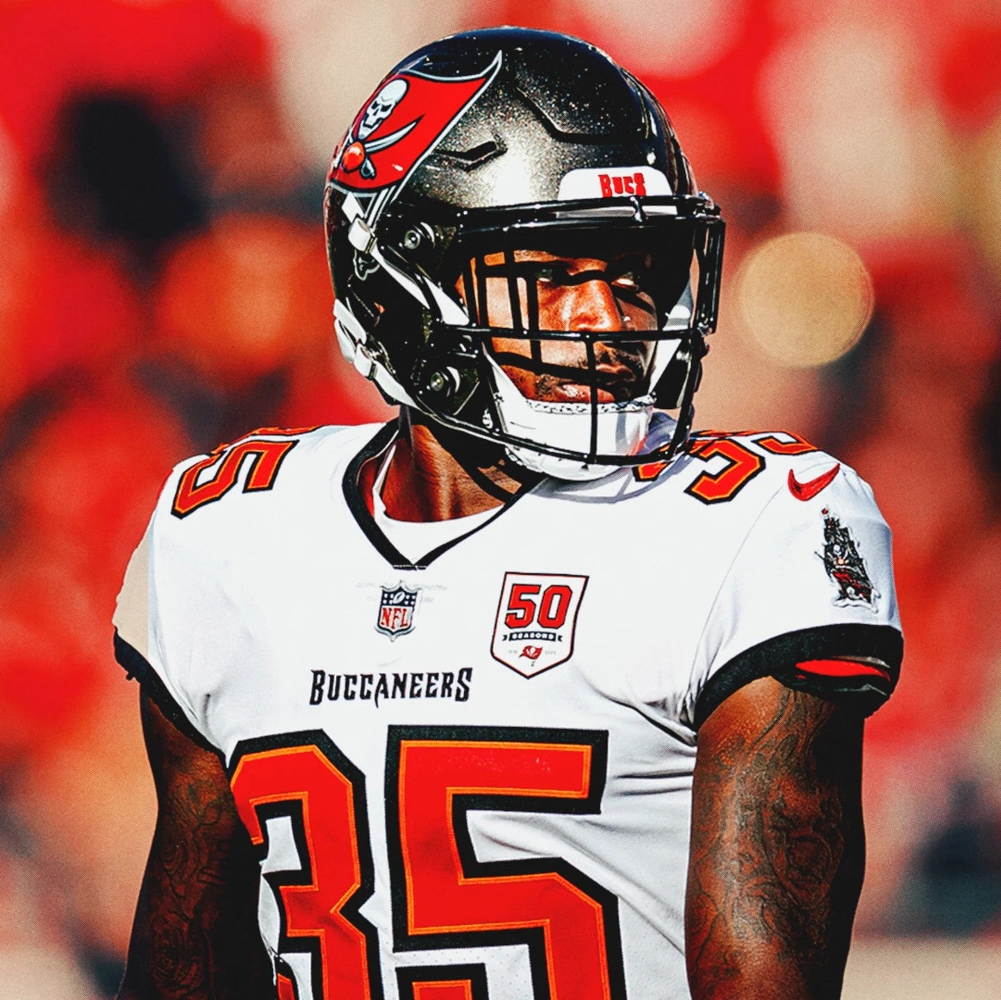 Jamel Dean GAME WORN 💪 11/09/25 Tampa Bay Buccaneers On-Field Nike NFL Jersey 👕 vs. Patriots Inc. COA