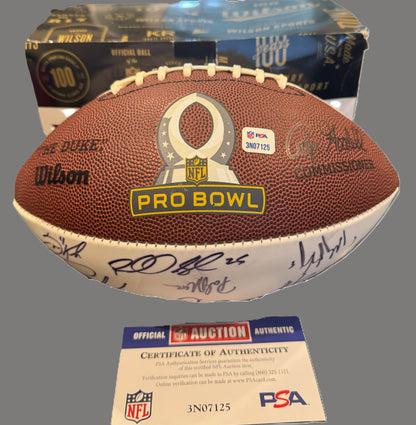 NFL Multi-Signed Pro Bowl Games Wilson Football inc. 20+ Signatures – Rare Collector’s Item💥Russell Wilson, AJ Green, Richard Sherman, Suan Lee, Julio Jones + many more