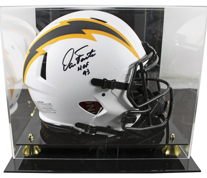 Dan Fouts Signed Los Angeles Chargers Full-Size Authentic On-Field Lunar Eclipse Alternate Speed Helmet Inscribed "HOF 93" with Display Case