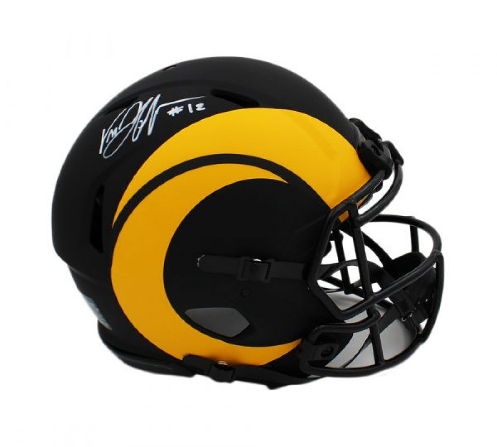 Van Jefferson Signed LosAngeles Rams🐏Full-Size Authentic On-Field Eclipse Alternate Speed Helmet