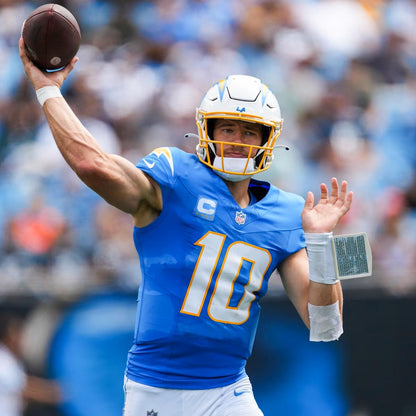 Justin Herbert TEAM ISSUED Los Angeles Chargers NFL Jersey includes sleeves 💯 RARE ⚡ Inc COA 🛡️