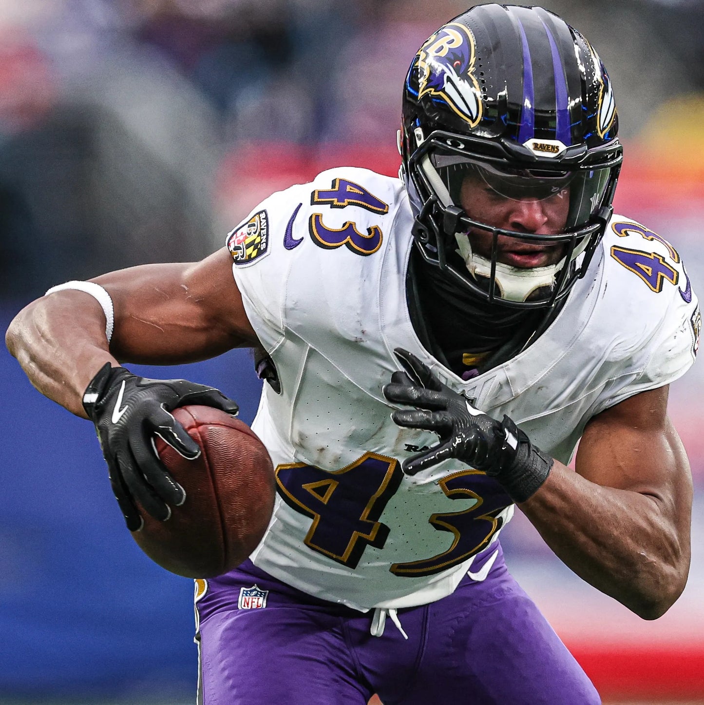 Justice Hill GAME-WORN💪09/07/25 Baltimore Ravens💜NFL Jersey vs.Bills includes COA