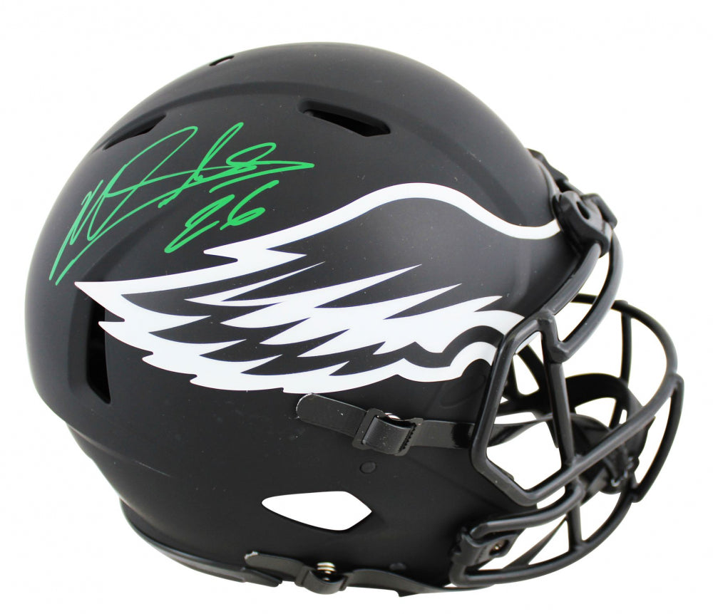 Miles Sanders Signed ✍️ Philadelphia Eagles 🦅 Full-Size Authentic On-Field Eclipse Alternate Speed Helmet🏈