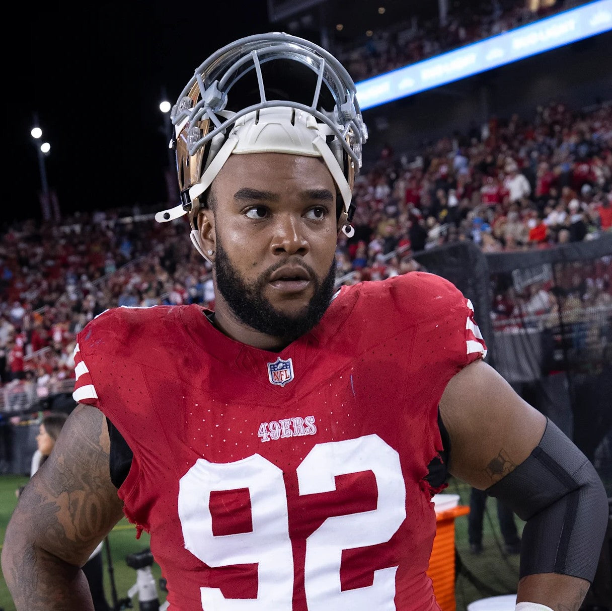 Jordan Elliott GAME USED💪10/20/24 PHOTO MATCHED📸San Francisco 49ers Jersey👕vs Kansas City Chiefs Special Crucial Catch Matchup