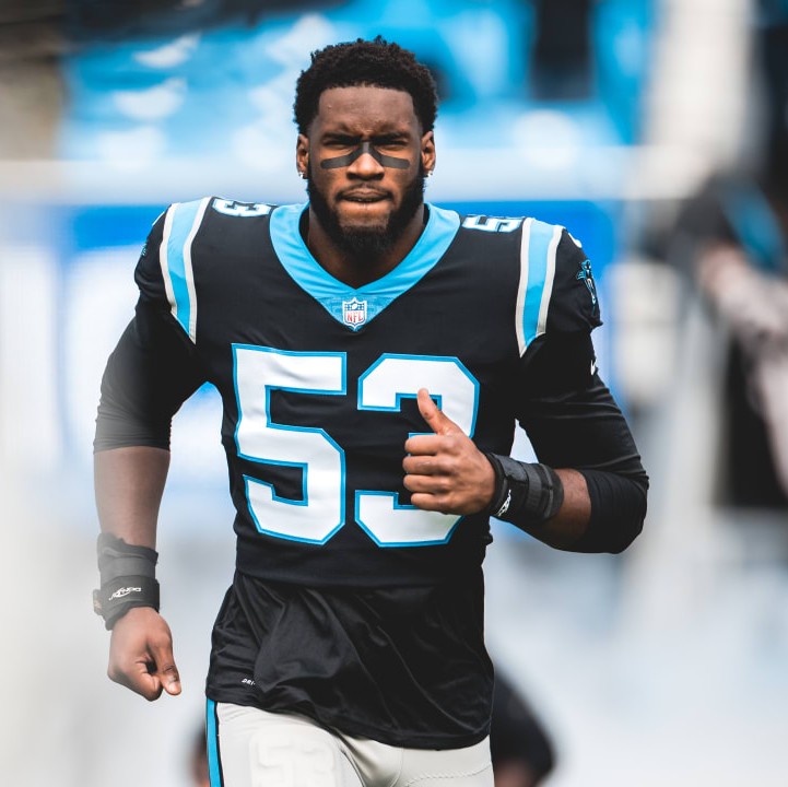 Brian Burns GAME WORN 💪 11/21/21 Carolina Panthers Nike On-Field NFL Jersey vs. Washington Commanders Also includes PSA Authenticity ✅