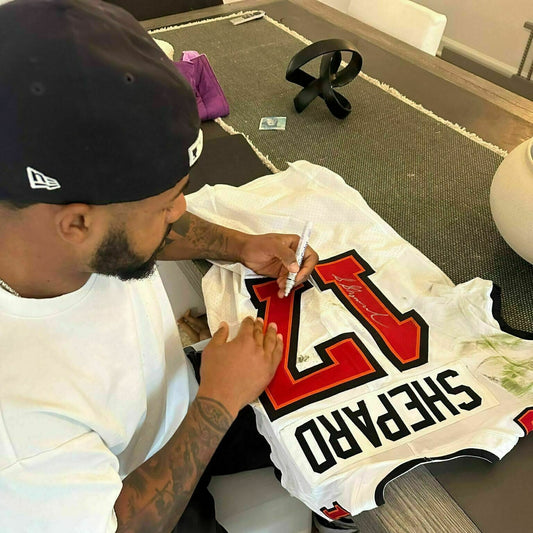Sterling Shepard Signed and Inscribed GAME WORN 10/12/25 Tampa Bay Buccaneers Jersey vs. San Francisco 49ers Also includes COA 🛡️