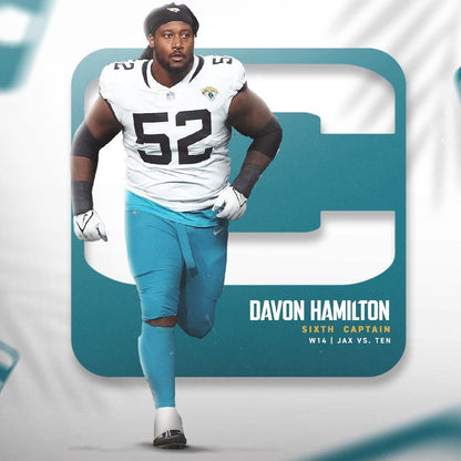 DaVon Hamilton GAME USED 💪 09/29/24 PHOTO MATCHED 📸 Jacksonville Jaguars 🐆Nike NFL Jersey👕inc. PSA COA 🛡️ vs. Houston Texans