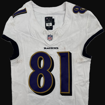Tez Walker GAME-WORN💪09/07/25 Baltimore Ravens💜NFL Jersey vs. Buffalo Bills inc.COA📄