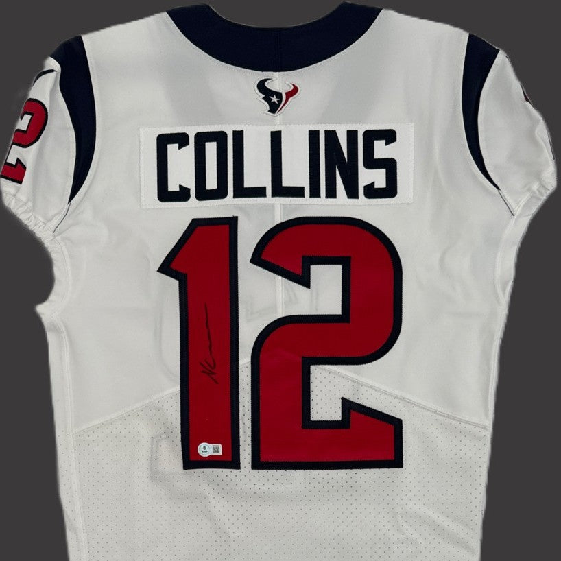 Nico Collins GAME ISSUED 💪 and Signed ✍️ Houston Texans 🐂 Nike NFL Jersey inc. COA🛡️