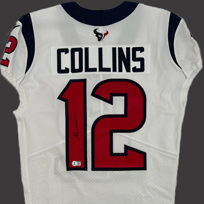 Nico Collins GAME ISSUED 💪 and Signed ✍️ Houston Texans 🐂 Nike NFL Jersey inc. COA🛡️