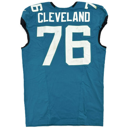 Ezra Cleveland GAME WORN 09-28-25 Jacksonville Jaguars Nike NFL Jersey vs. San Francisco 49ers Also includes COA 🛡️
