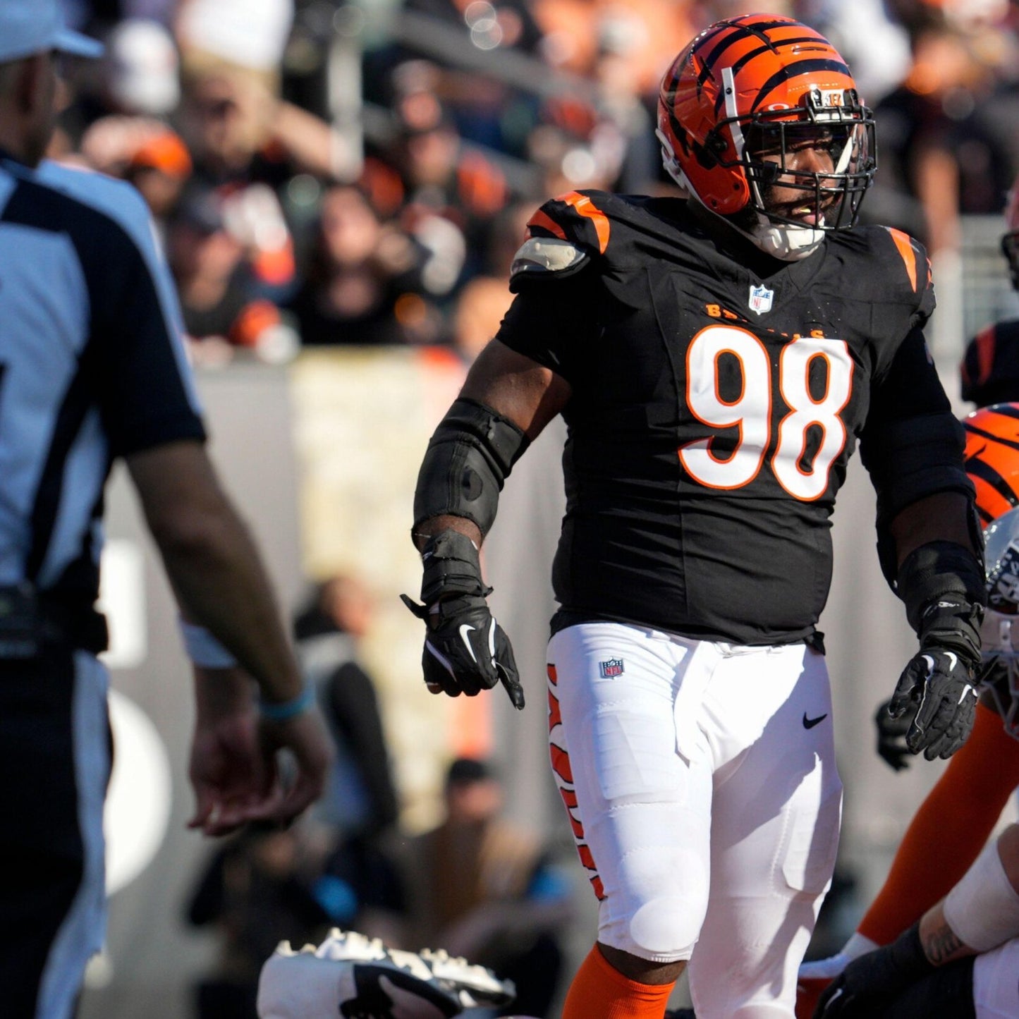 Sheldon Rankins GAME WORN 11/03/24💪PHOTO MATCHED📸Cincinnati Bengals NFL Jersey vs. Las Vegas Raiders Inc. PSA COA