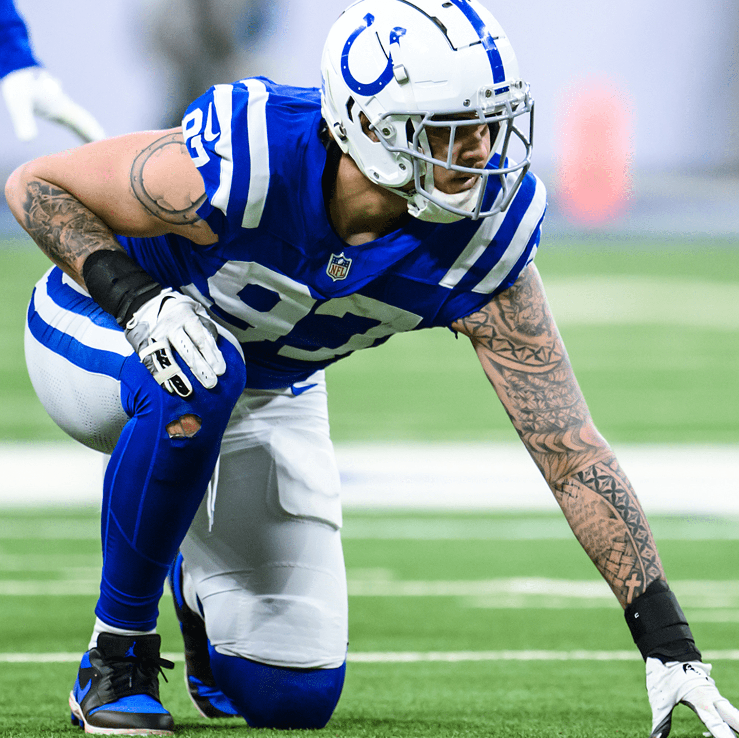 Laiatu Latu SIGNED GAME ISSUED 💪 Indianapolis Colts Nike NFL Jersey 👕 Also includes COA