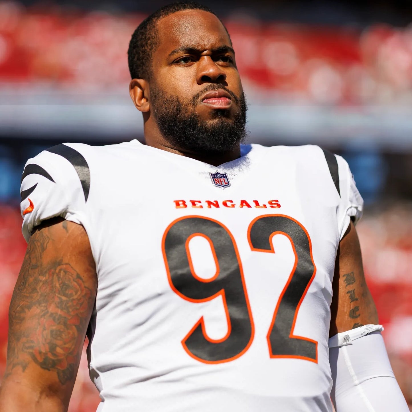 B.J. Hill GAME WORN 💪 10/16/25 Cincinnati Bengals Nike NFL Jersey vs. Steelers inc. COA 🛡️