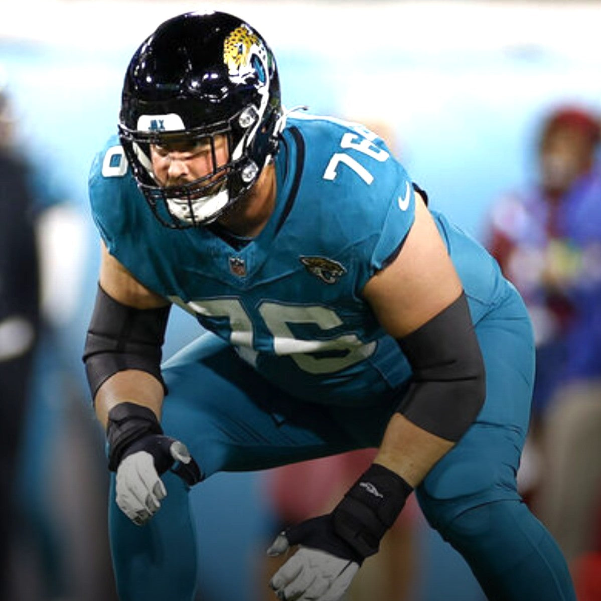 Ezra Cleveland GAME WORN 09-28-25 Jacksonville Jaguars Nike NFL Jersey vs. San Francisco 49ers Also includes COA 🛡️