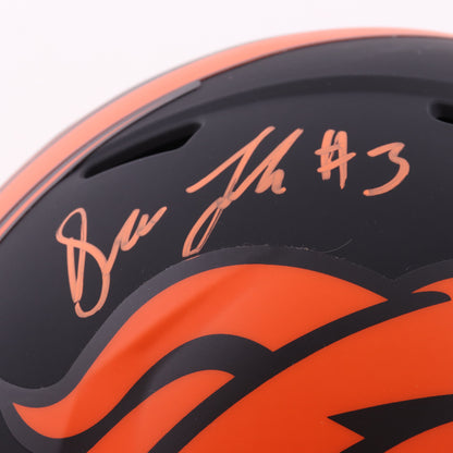 Drew Lock Signed ✍️ Denver Broncos Full-Size Authentic On-Field Eclipse Alternate Speed NFL Helmet