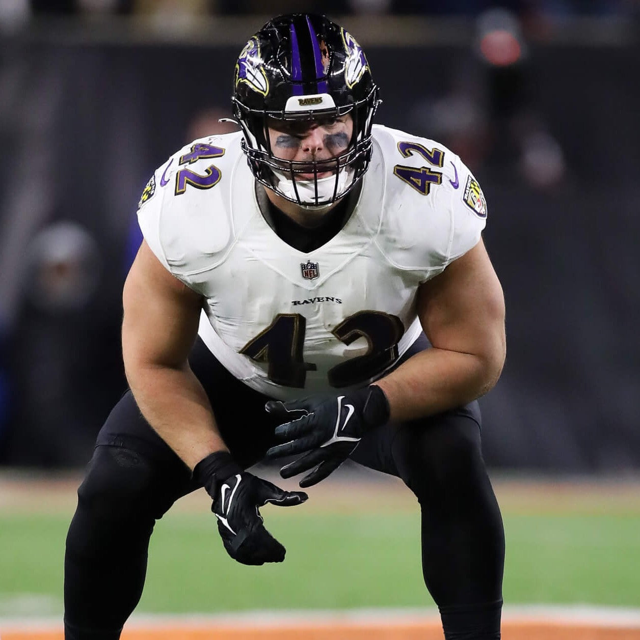 Patrick Ricard GAME-WORN💪10/06/24 PHOTO-MATCHED📸Baltimore Ravens💜NFL Jersey victory vs.Bengals