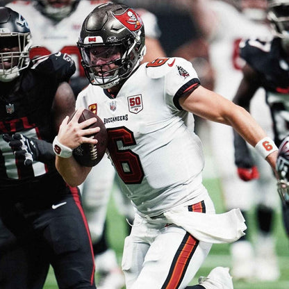 Baker Mayfield GAME USED💪Signed + Inscribed Wilson Duke Ball Tampa Bay Buccaneers 24-25 Szn Also includes Proof of Authenticity 🛡️