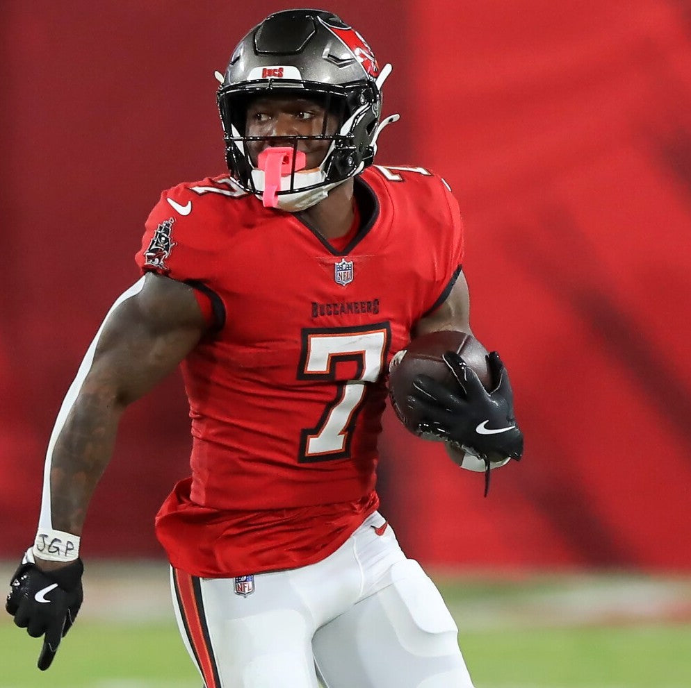 Bucky Irving GAME ISSUED 💪 Tampa Bay Buccaneers On-Field Nike NFL Red Jersey 🎽 Also includes Certificate of Authenticity 🛡️