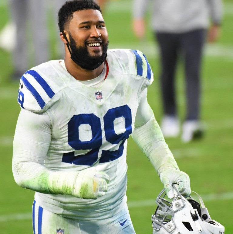DeForest Buckner TEAM ISSUED 💪 Indianapolis Colts 🐎 Nike NFL Jersey 👕 Inc. COA 🛡️ & Captain's Patch