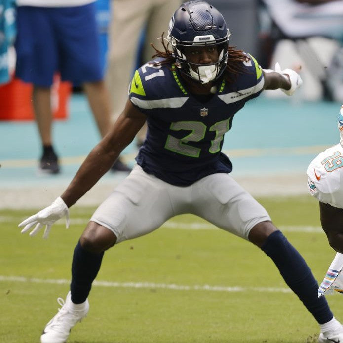 Tre Flowers GAME-WORN💪09/19/2021 Seattle Seahawks NFL Jersey👕vs.Titans | Inc.COA📏