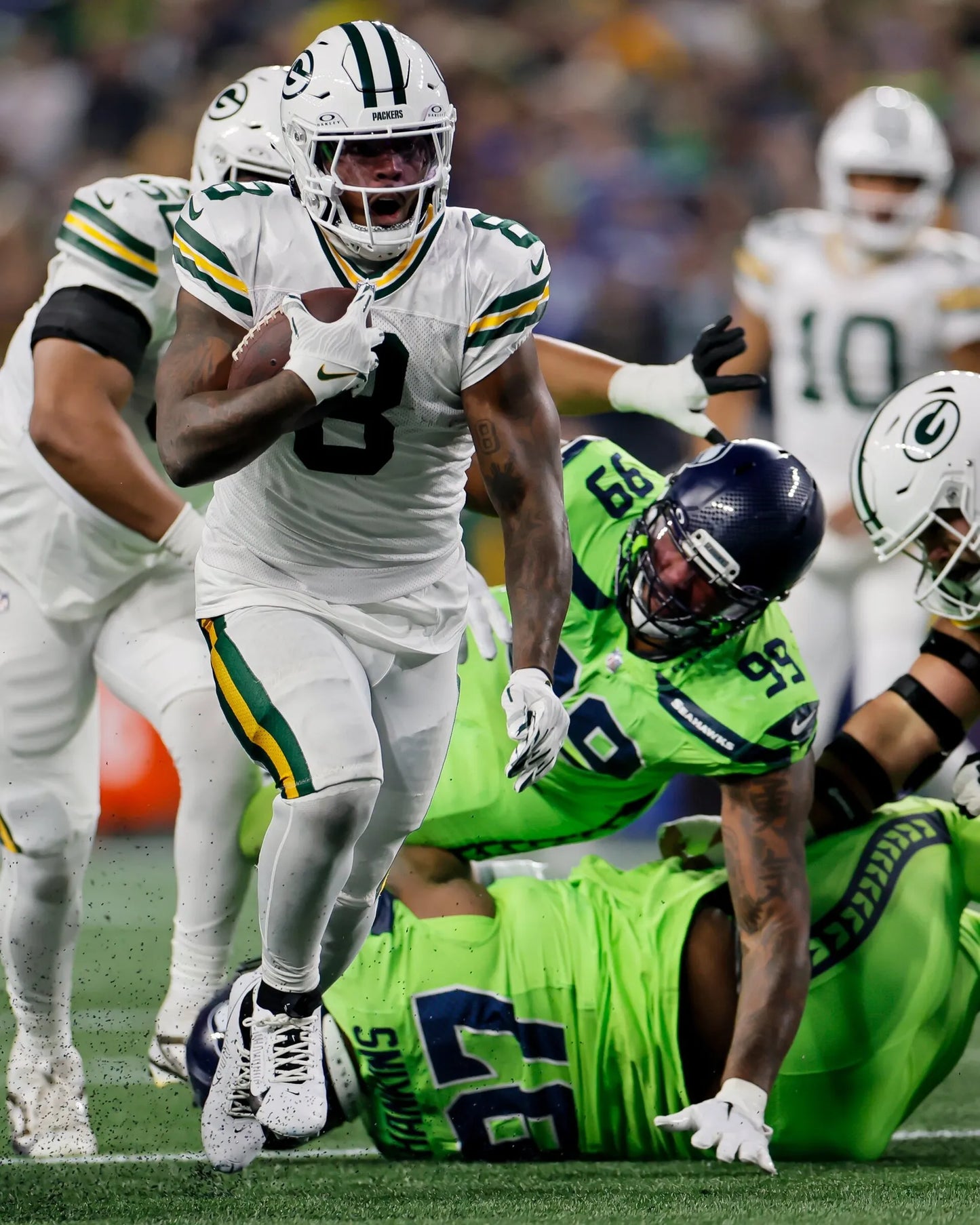 Johnathan Hankins GAME-WORN💪12/15/24 Seattle Seahawks NFL Color Rush Jersey👕vs. Green Bay Packers Inc.COA