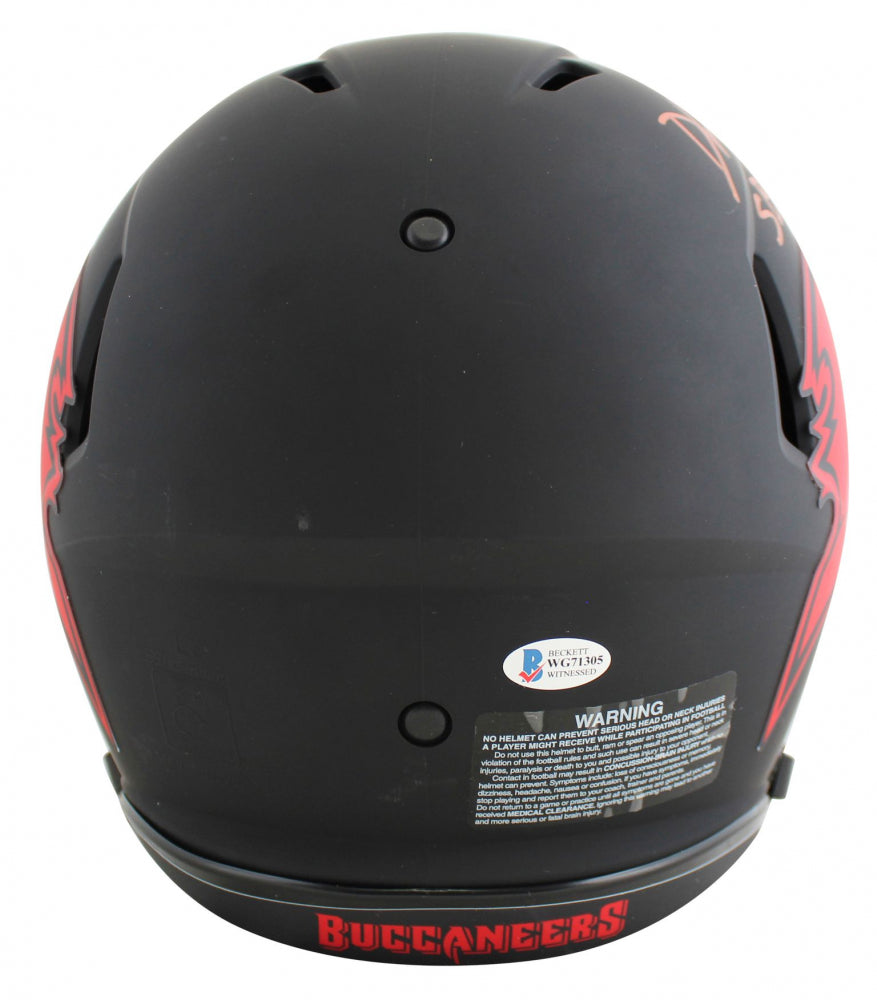 Devin White Signed✍️Tampa Bay Buccaneers🏴‍☠️Full-Size Authentic On-Field Eclipse Alternate Speed Helmet Inscribed "SB LV Champs" 🏈