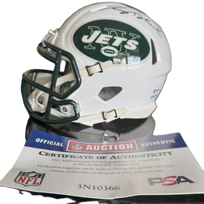 Sam Darnold Hand Signed ✍️ New York Jets 🟢⚪ mini NFL Helmet 🏈 Also includes PSA COA 🛡️