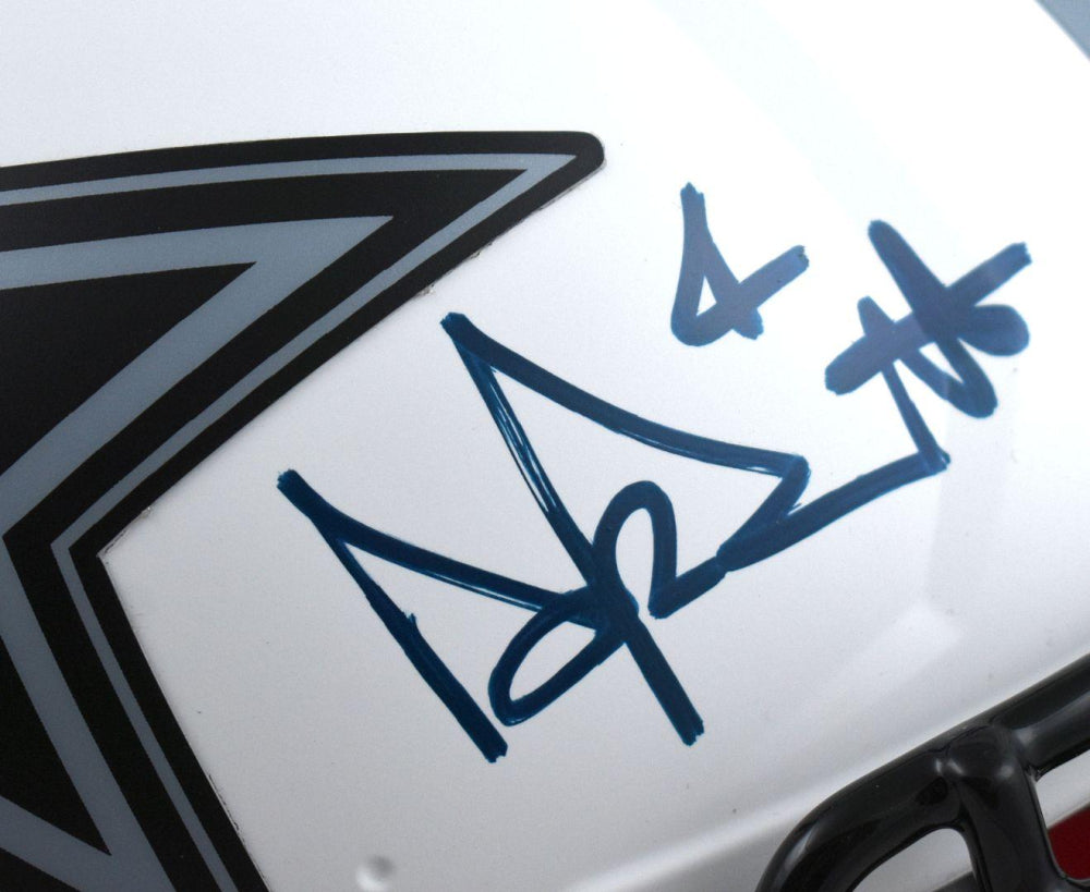 Dak Prescott Signed✍️ Dallas Cowboys Full-Size Authentic On-Field Lunar Eclipse Alternate Speed Helmet (Beckett)