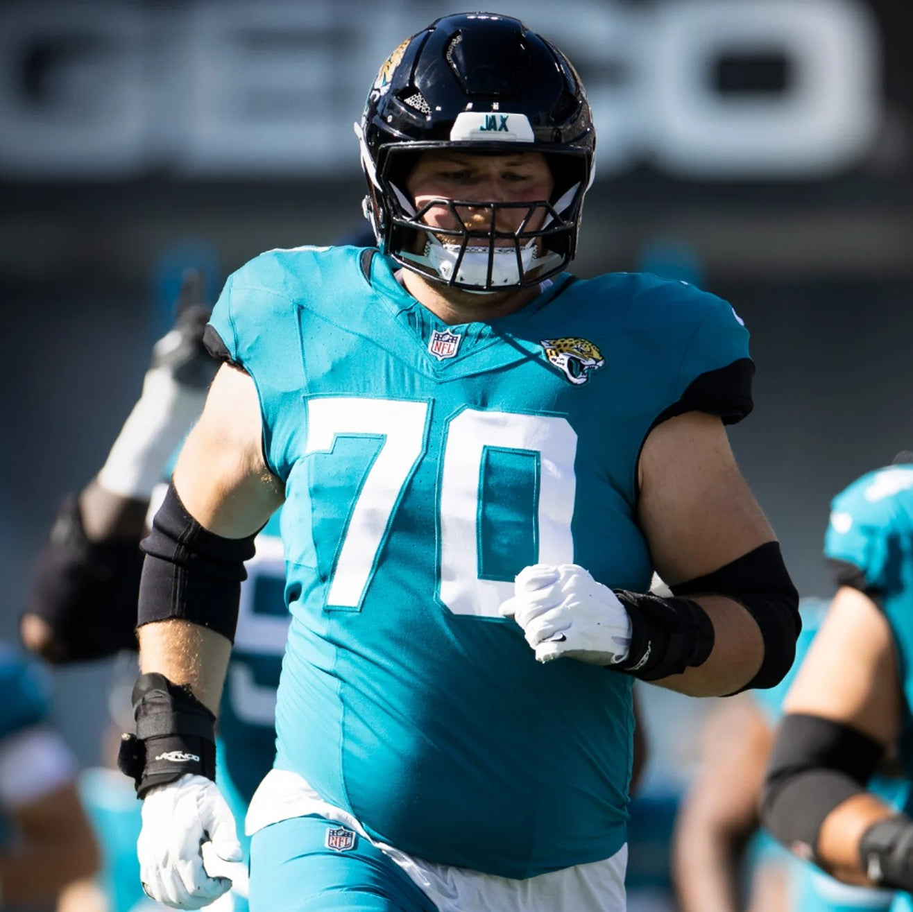 Cole Van Lanen GAME WORN 💪 10/19/25 Jacksonville Jaguars 🐆NFL Jersey 👕vs Los Angeles Rams Also Includes PSA Certificate of Authenticity 🛡️