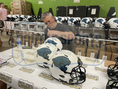 Mark Brunell Signed ✍️ Jacksonville Jaguars 🐆 Full-Size Authentic On-Field Lunar Eclipse Alternate Speed Helmet