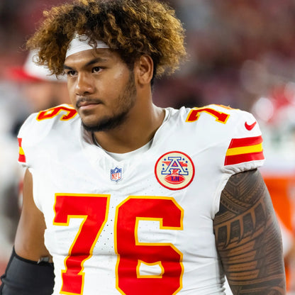 Kingsley Suamataia GAME-USED💪 11/02/25 Kansas City Chiefs NFL Jersey🎽vs. Bills inc. COA 🛡️