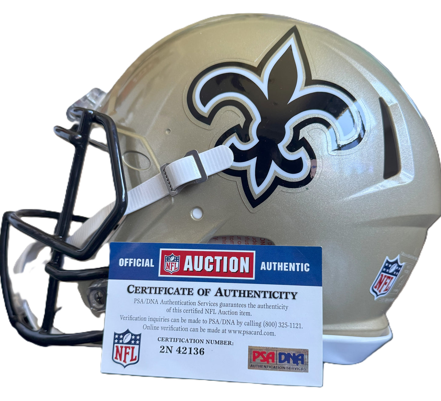 Drew Brees Signed ✍️ New Orleans Saints ⚜️ Full-Size Proline NFL Helmet Inc. PSA Authentication 🛡️