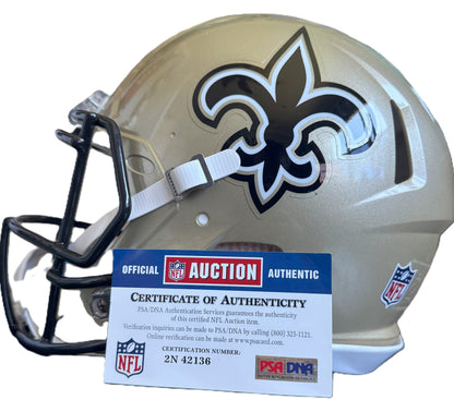 Drew Brees Signed ✍️ New Orleans Saints ⚜️ Full-Size Proline NFL Helmet Inc. PSA Authentication 🛡️
