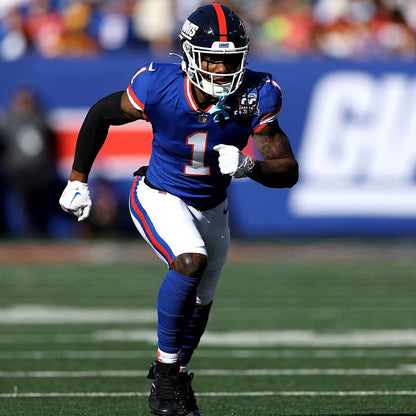 Malik Nabers Signed 🖊️ New York Giants Throwback Replica Nike NFL Jersey 👕 Also includes PSA Authenticity 🛡️
