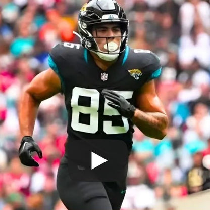 Brenton Strange GAME USED 10/1/23 Jacksonville Jaguars 🐆 Nike NFL Jersey vs. Atlanta Falcons in London 🇬🇧