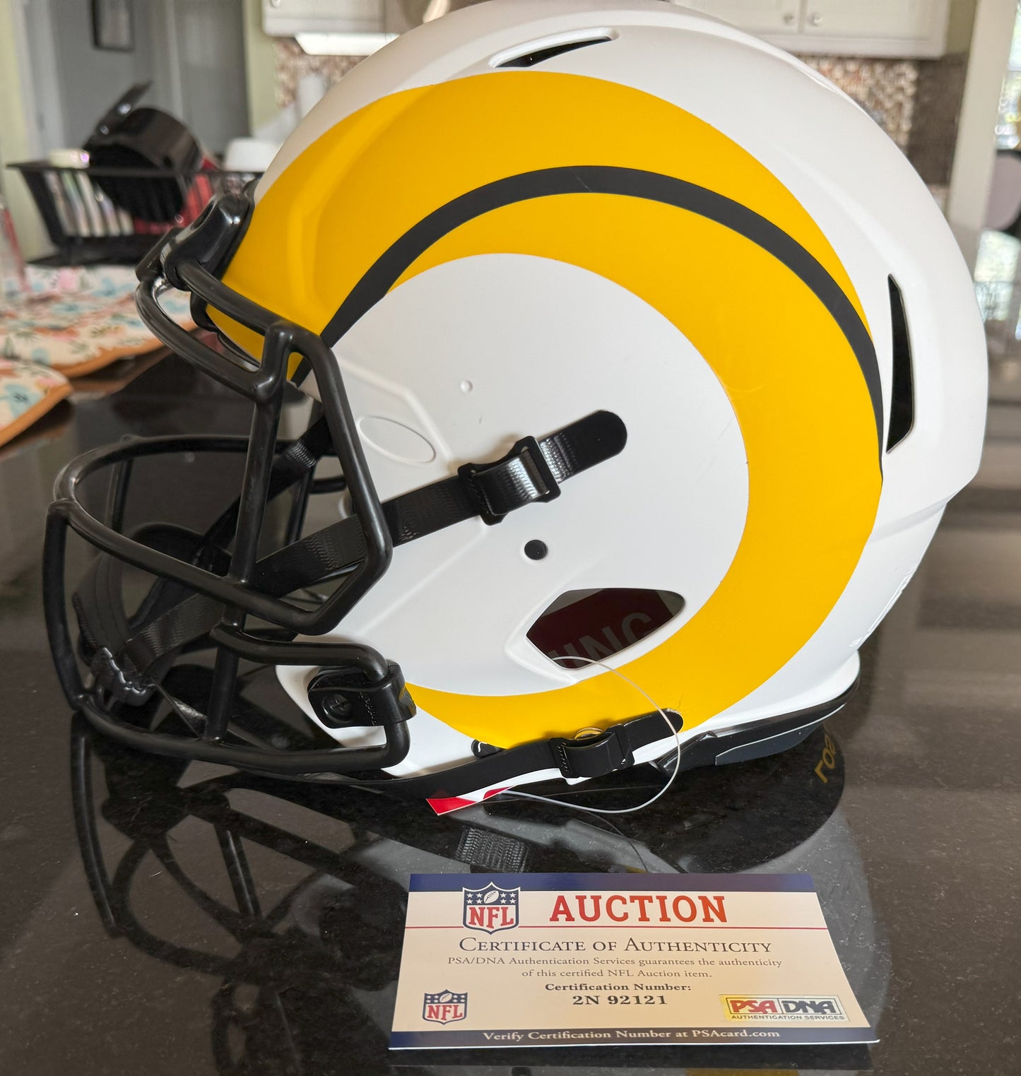 Bobby Wagner Hand-Signed Los Angeles Rams🐏Full-Size Authentic Lunar Eclipse Speed Helmet inc.PSA COA