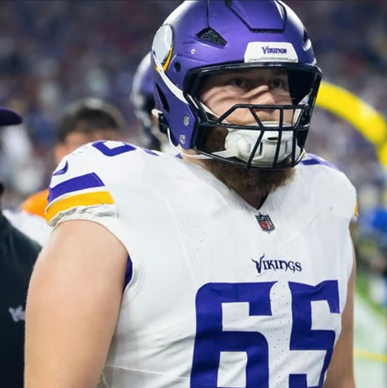Michael Jurgens GAME WORN 💪 09/28/25 Minnesota Vikings 💜 vs Pittsburgh Steelers NFL Jersey Also includes PSA Authentication