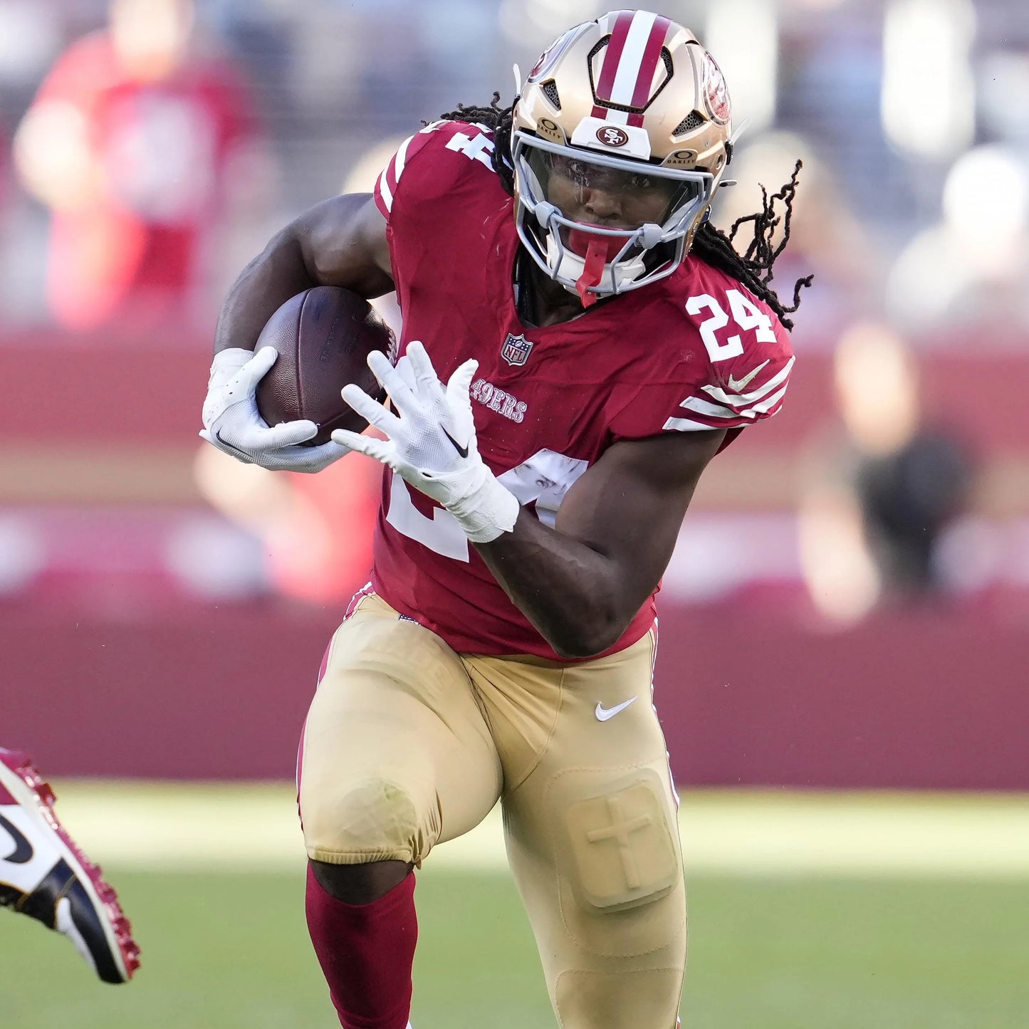 Jordan Mason GAME WORN 10/20/24 PHOTO MATCHED 📸 San Francisco 49ers NFL Jersey 👕 vs Kansas City Chiefs Also includes PSA COA 🛡️
