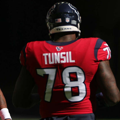 Laremy Tunsil Team Issued 💪 Houston Texans 🐂 Nike NFL Jersey 👕 Also included is COA 🛡️