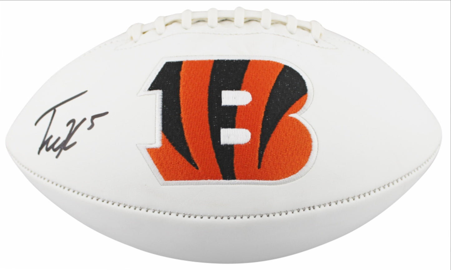 Tee Higgins Signed Cincinnati Bengals Logo Football - NFL Sports Memorabilia