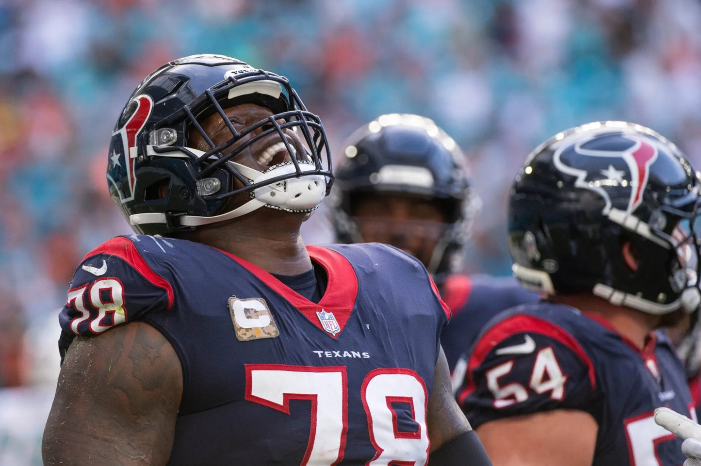 Laremy Tunsil Team Issued 💪 Color Rush Houston Texans Nike NFL Jersey 👕 Inc. COA 📄