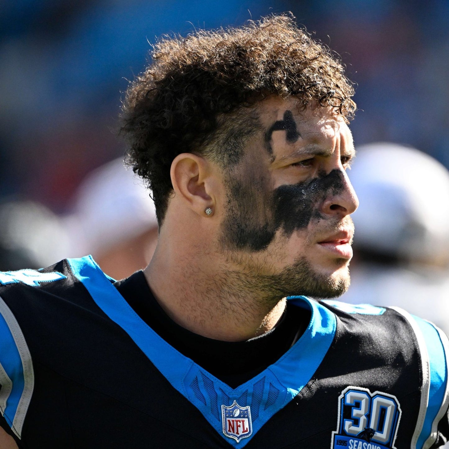 Feleipe Franks GAME WORN 💪 11/10/24 Carolina Panthers 🐆 NFL Jersey 👕 vs. Giants – NFL Munich Game - PSA Certified