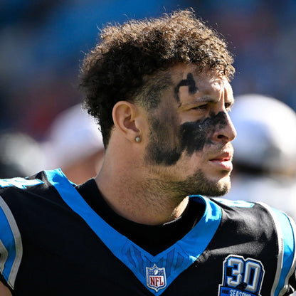 Feleipe Franks GAME WORN 💪 11/10/24 Carolina Panthers 🐆 NFL Jersey 👕 vs. Giants – NFL Munich Game - PSA Certified