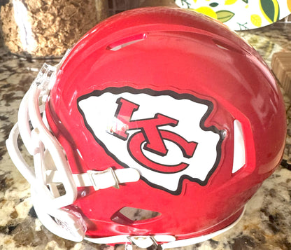 Trent McDuffie Signed✍️Kansas City Chiefs mini Speed Helmet - 💯NFL Memorabilia