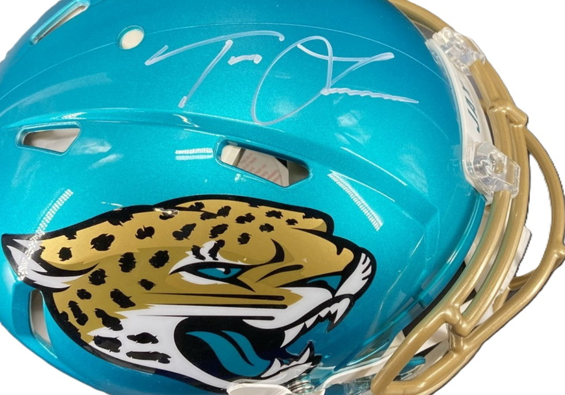Trevor Lawrence Signed ✍️ Jacksonville Jaguars 🐆 Full-Size Authentic Flash Speed NFL Helmet PSA Authenticated 🛡️
