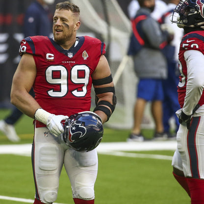 J.J. Watt 💯 TEAM ISSUED 💪 Houston Texans On-Field Nike NFL Jersey 👕 Includes Walter Payton NFL Man of the Year & Captain Patches