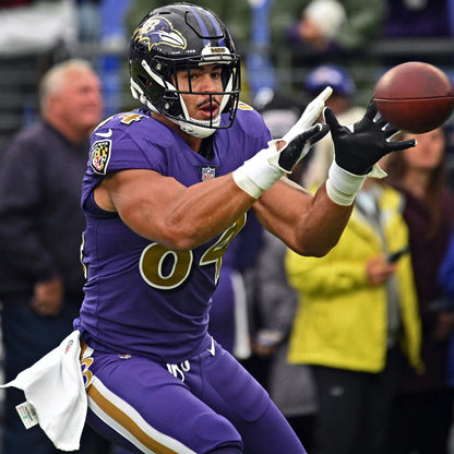 Josh Oliver GAME WORN💪11/20/22 Ravens💜vs. Panthers🐾On-Field NFL Nike Jersey Worn during the November 20, 2022 victory vs. Carolina Panthers