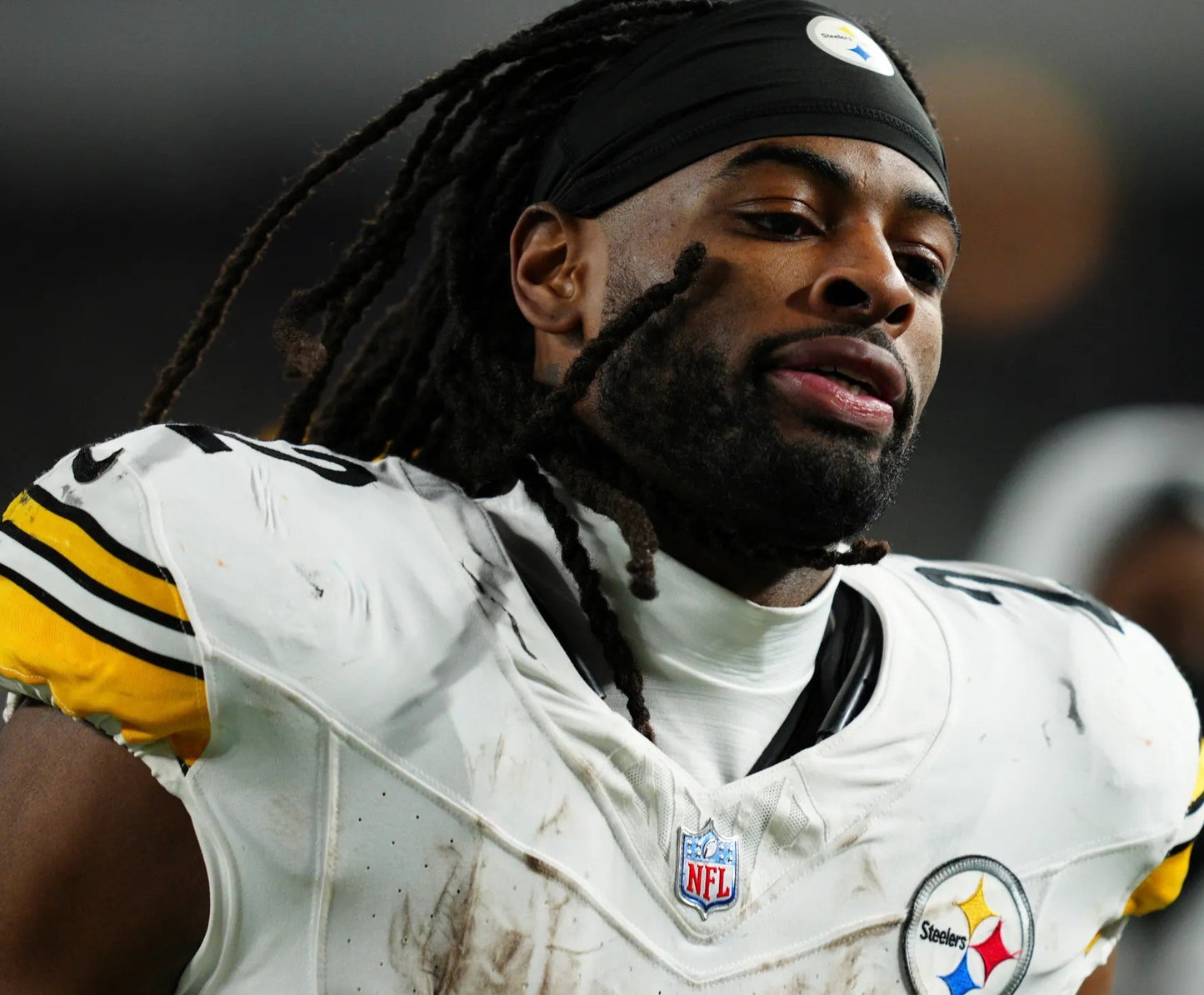Najee Harris GAME WORN💪09/08/24 PHOTO MATCHED📸Steelers NFL Jersey👕Inc.COA💥