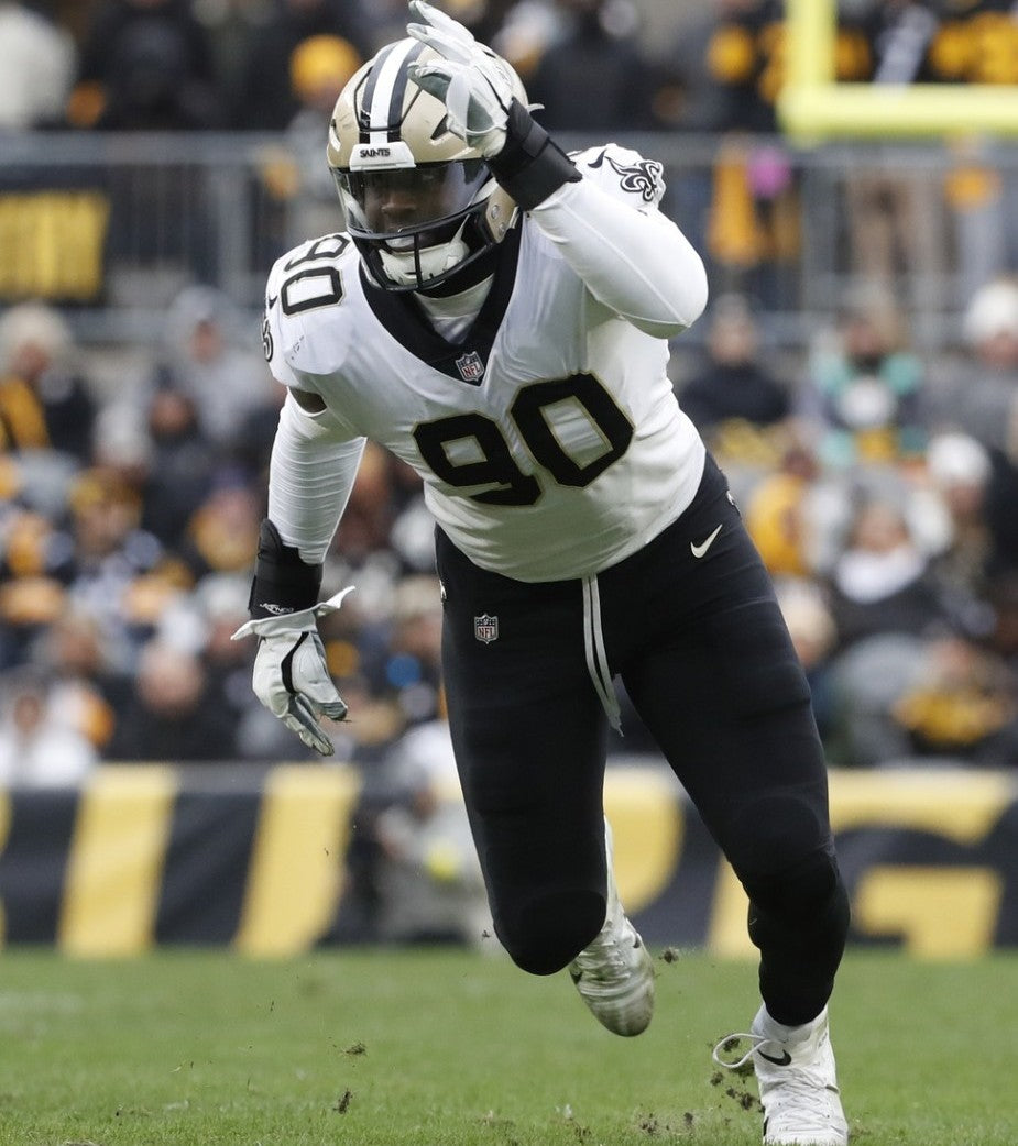 Tanoh Kpassagnon GAME WORN 💪 10/02/22 New Orleans Saints ⚜️ Nike NFL Jersey 🎽 vs. Minnesota Vikings - PSA Authenticated 🛡️